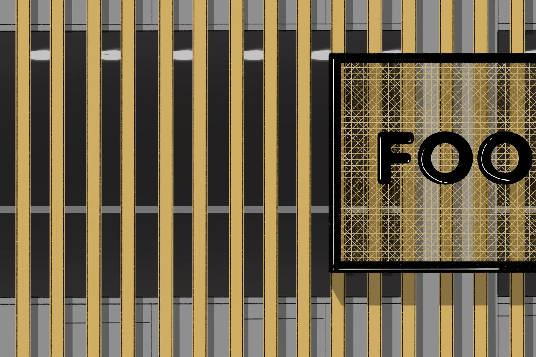 City Centre Food Court — the idea, drawn